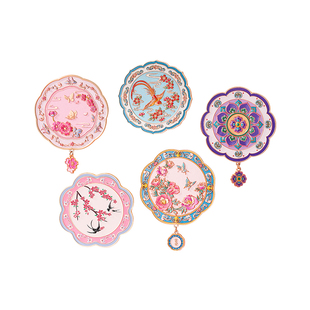 故宫人面桃花镜手持化妆镜 洛阳博物馆文创国风小镜子古风朱颜镜