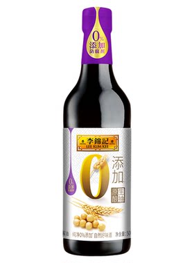 李锦记零添加原酿生抽500ml调味