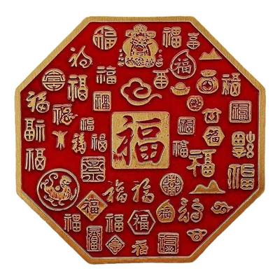 黄铜浮雕天官赐福摆件风生水起