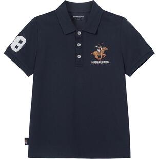 暇步士童装男童POLO衫26夏新款大童速干短袖T恤儿童户外翻领上衣