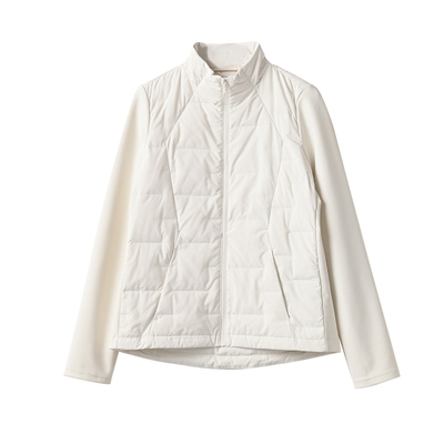 女士立领户外轻薄白鹅绒羽绒服