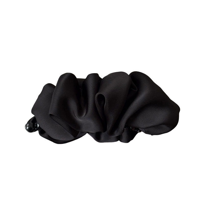 云朵泡泡缎面香蕉夹竖夹女韩系高级感显发量扎高马尾发夹饱满头饰