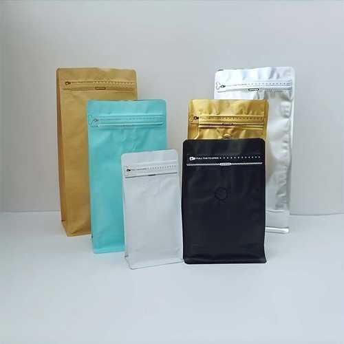 【618特惠】加厚咖啡豆包装袋铝箔拉链密封八边封气阀分装食品袋