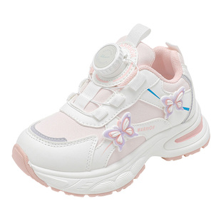 回力童鞋女童可爱运动鞋2026春季新款儿童旋钮休闲鞋女孩老爹鞋子