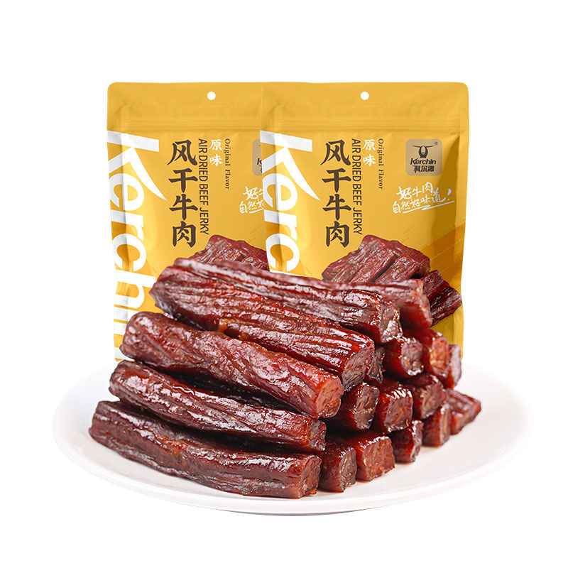 科尔沁手撕牛肉干内蒙古风干牛肉干草原休闲零食健身官方旗舰店