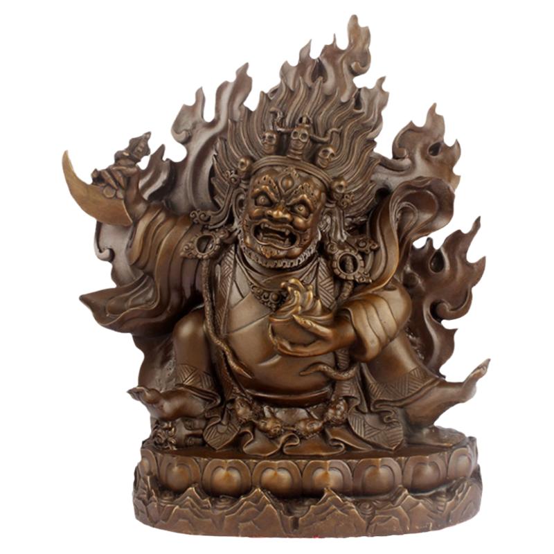 纯铜密宗大黑天财神玛哈噶拉神像