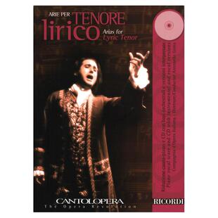 咏叹调曲集 抒情男高音 含CD Ricordi 里科尔迪原版乐谱书 Arias for Lyric Tenor HL50486845