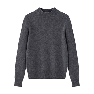 新年气象！一线成衣100%美利奴羊毛打底衫上衣半高领针织毛衣宽松