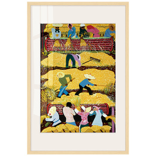 聿田一中式客厅装饰画玄关怀旧乡村壁画展厅书房卧室餐厅人物挂画