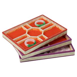 轻奢宫廷风收拾展示盘文玩玉器玛瑙圆珠摆盘手镯戒指珠宝首饰托盘