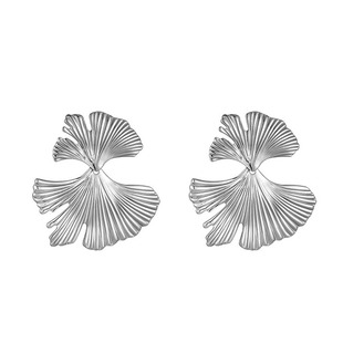 高级感夸张大气设计感银杏叶耳环女复古小众金属冷淡风气质耳坠