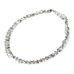 碎银手链女男银手链925银碎银几两手串散珠项链银手镯碎银子手链