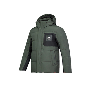 乔丹羽绒服男款2025冬季短款保暖商场同款棉衣青少年黑色运动外套