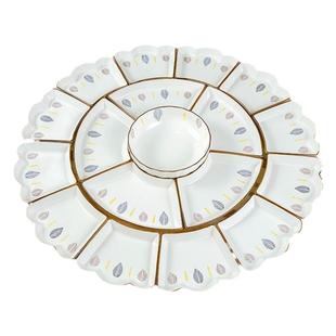 过年团圆拼盘餐具组合套装乔迁新居入宅碗盘碗碟套装家用陶瓷碗筷