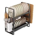 窄款小尺寸碗碟收纳架不锈钢厨房台面柜内碗架碗筷沥水碗盘置物架