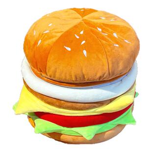 汉堡包元素收纳凳生日礼物周边小凳子稀奇古怪的家具零食收纳筐