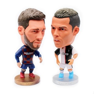 足球公仔纪念品球星摆件玩偶阿根廷梅西C罗手办模型皇马巴萨周边