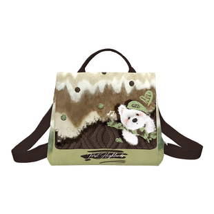 奥松原创西高地双肩包通勤包百搭女生上班通勤可爱绿新款背包2025