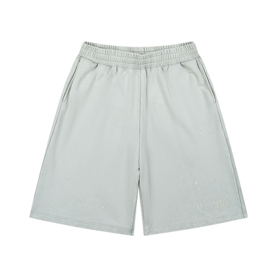 GOODBAI 916 logo印花收腰泼墨宽松休闲短裤