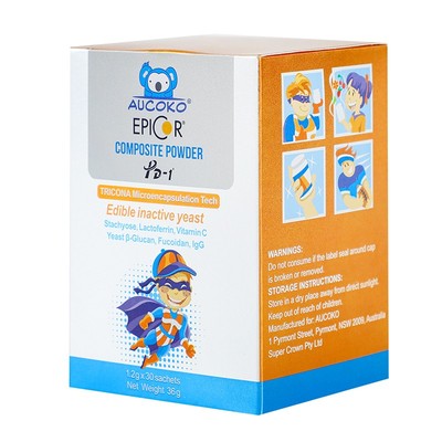 【6盒装】AUCOKO尤可可小超人EPICOR复合粉36g/盒【临期26年7月】