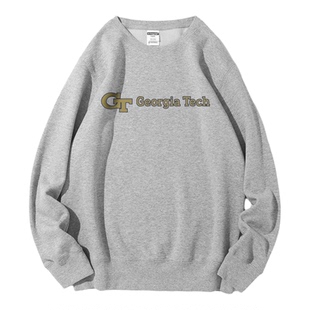 Georgia Tech佐治亚理工学院卫衣套头圆领青少年加绒加厚冬季外套