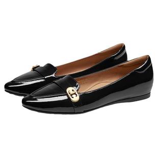 KISSCAT接吻猫[好彩]软底豆豆鞋法式平底鞋尖头浅口单鞋女