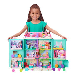 正版盖比娃娃屋人鱼猫一起变美浴室女孩过家家礼物