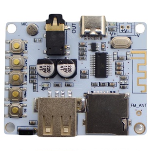 无线PCB蓝牙5.4音频接收器模块 蓝牙音响功放板改USB/TF 蓝牙AAC