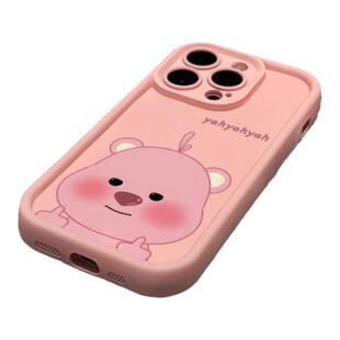 中指loopy海狸适用苹果16十六手机壳IPHONE15/14/13搞怪12/11/7/8新款PRO可爱X/XS/XR保护MAX天眼阶梯PLUS套