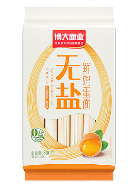 博大无盐鲜鸡蛋面3袋挂面面条