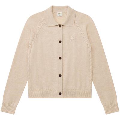 Hazzys宽松羊毛衫针织开衫