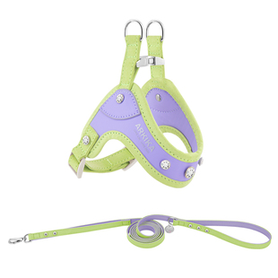 ARKIKA宠物狗狗胸背牵引绳子小体型犬约克夏马尔济斯泰迪遛狗外出