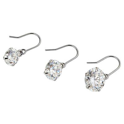 日系千金感爆闪锆石耳环