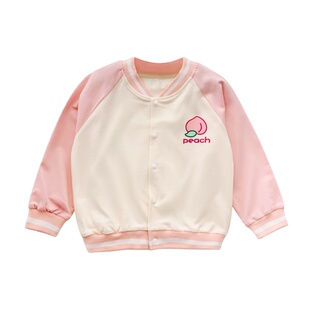 儿童纯棉棒球服小男童春秋装外套女童秋季上衣外出服0-5岁外穿