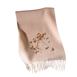 纯羊毛围巾送妈妈羊绒围脖中老年人奶奶长辈生日的礼物女士冬实用