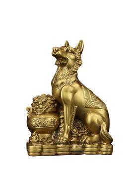 纯铜狗摆件招财生肖狗坐地生财狗