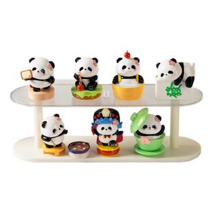熊猫花花桌面摆件成都文创纪念品周边可爱小摆件客厅装饰品伴手礼