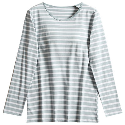 长袖t恤秋冬纯棉家居服免文胸