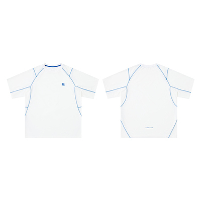 TreesOutside轻量柔软太空棉撞色线短袖T恤运动男士2025新款