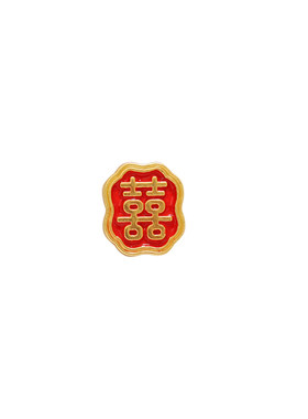 民族风男女喜庆喜字胸针不伤衣服