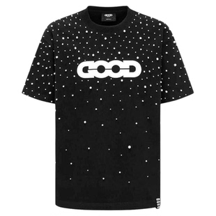 GOODBRAND 25SS 散乱珍珠轻奢时尚高级感印花LOGO短袖T恤男女同款
