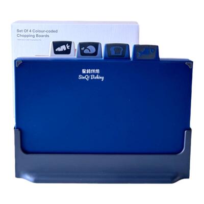 出口 INS北欧风简易蓝色分类菜板套装案板婴儿辅食食品级塑料砧板