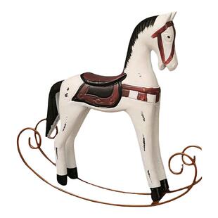 法式木马玩具美式乡村小摆件田园风复古老物件家居装饰品拍照道具