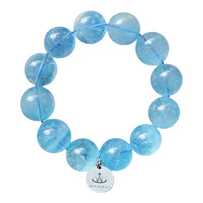 瓦萨比天然海蓝宝手串