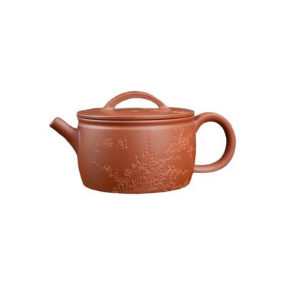 钦州坭兴陶集「韦冬艳小品汉瓦壶」 市级大师精品 纯手工窑变茶壶