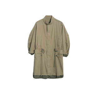 MOMENTPLAY 设计师品牌 26春夏新品 抽绳撞色长风衣 SOLSOL买手店