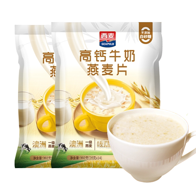 西麦高钙牛奶燕麦片392g