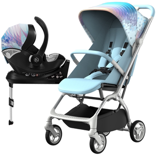 HBR虎贝尔Mpro系列新生儿轻便高景观婴儿车可坐可躺轻便+提篮组合