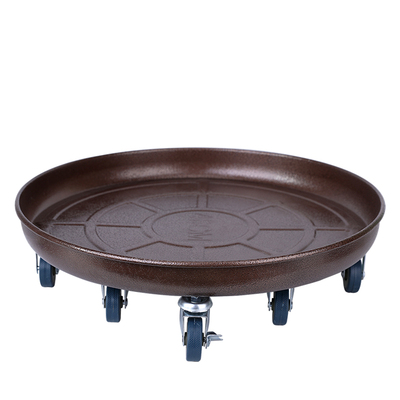 金属铁制移动花盆架带底座滑轮