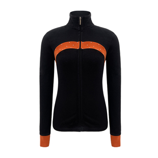 L家花样滑冰训练服青少年撞色保暖秋冬女款上衣专业冰场外套夹克